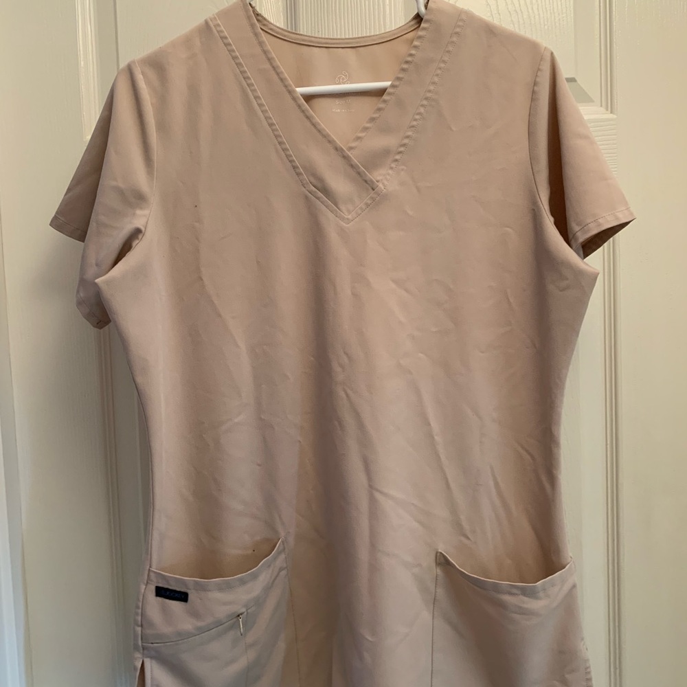 Womens med jockey tan scrub set